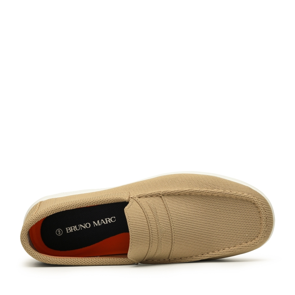 Bruno Marc Men's Breathable Knitted Casual Slip On Shoes Khaki NIB - Picture 4 of 9